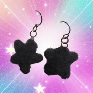 Needle Felted Star Earrings MADE TO ORDER, DM BEFORE PURCHASING